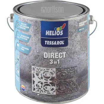 barva na kov TESSAROL Direct 3in1 - antikorozní barva na kov 2.5 l Středně