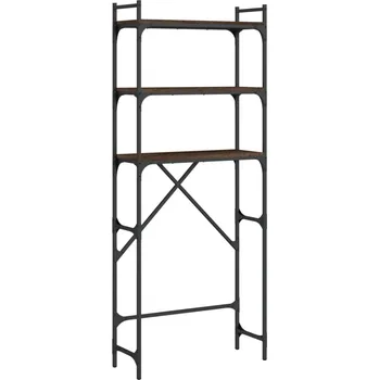 Koupelnový nábytek Regál nad pračku 838987 kompozitní dřevo/hnědý dub 67 x 25 x 163 cm