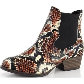 Dámské kozačky Tamaris westernový kotník hadinkový hnědý kombinovaný 1-25974-33 - 37 | P620632