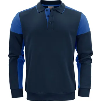 pracovní mikina Printer Mikina Polo Prime Polosweater, unisex COT612060i8314-navy/cobalt 4XL Navy/modrá cobalt