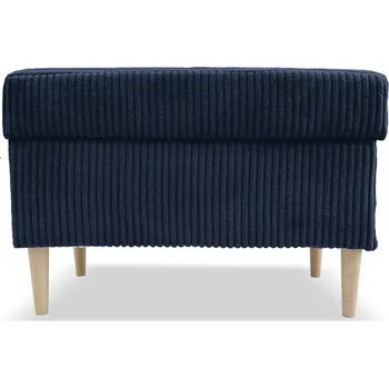 Taburet Taburet ZANE s úložným prostorem - tmavěmodrý - manšestr - LINCOLN 77