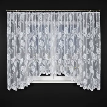 Záclona Dekorační oblouková dlouhá záclona na žabky SONIA 180 bílá 450x180 cm MyBestHome