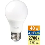 McLED ML-321.096.87.0 LED žárovka 4,8 W, E27,2700 K,CRI 80,vyzař. úhel 200°, ? use 360° 470 lm