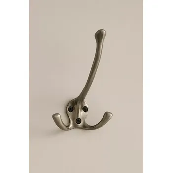 Věšák House Doctor Háček Nickel, dvojitý, 12 cm