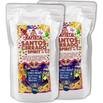 Káva Kafista "Santos Cerrado Spirit" - Natural - 100 % Arabica z Brazílie - Fairtrade 2 × 500 g