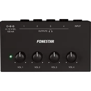 Hi-Fi Zesilovač Fonestar FDA-4A - Sluchátkový zesilovač (rozbočovač na 4 výstupy)