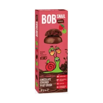 Sušené ovoce Ovocná pochoutka v mléčné čokoládě jablko a jahoda 30 g