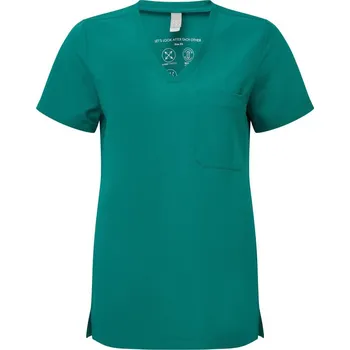 Dámská tunika Tunika dámská s kapsou - strečová Barva: Tmavě zelená, Velikost: 5XL Tunika dámská pro zdravotníky