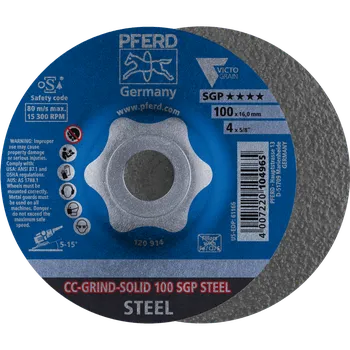 Brusný kotouč Pferd 64187100 | Brusný kotouč 100 x 16,0 mm, CC-GRIND-SOLID SGP STEEL