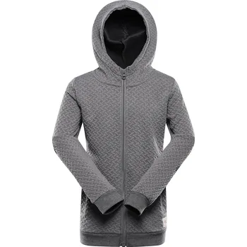 Dívčí mikina ALPINE PRO - LELO DĚTSKÁ MELÍROVANÁ MIKINA S KAPUCÍ