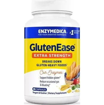 GlutenEase Extra Strength - 60 kapslí (Silnější verze enzymů pro optimální trávení lepku a kaseinu )