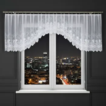 Záclona Dekorační oblouková krátká záclona na žabky JOWITA 80 bílá 400x80 cm MyBestHome