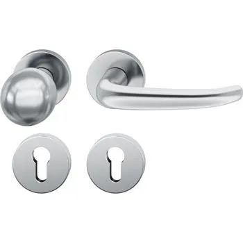 Dveřní kování FSB sada klika-koule 72 1023 AGL na rozetě PZ, levá, nerez mat