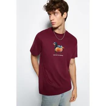 Tričko s&nbsp;potiskem - S - House - kaštanové - 664IJ-83X