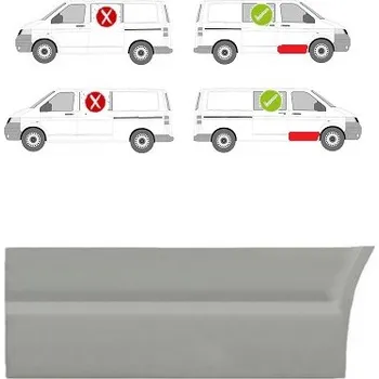 Prah karosérie Opravný plech dveří pravý VOLKSWAGEN TRANSPORTER /MULTIVAN (T5), 04.03-10.09, VOLKSWAGEN TRANSPORTER /MULTIVAN (T5), 10.09-.15