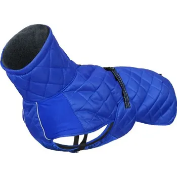Obleček pro psa Dogvelvet -hřejivá vesta s vysokým límcem Barva: Modrá, Délka zad (cm): 45 cm