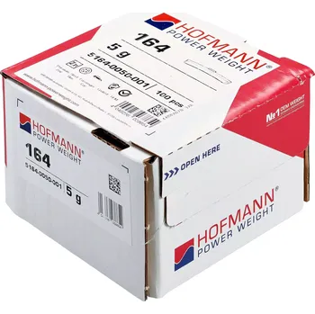 Sada na opravu pneumatiky Hofmann Power Weight 5164-0050-001 Vyvažovací závaží Typ 164, 5 g, zinek, stříbro - pro ocelové ráfky
