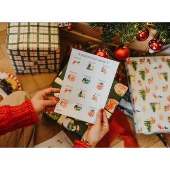 Samolepící dekorace ePiPí Arch samolepek - Vánoční zvířátka (Šťastné a veselé)