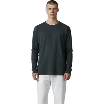 Pánské tričko Pánské nadměrné bavlněné tričko s dlouhým rukávem 02 Barva: Černá, Velikost: 3XL