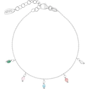 Náramek Stříbrný náramek na kotník, zirkony - AP542-0453