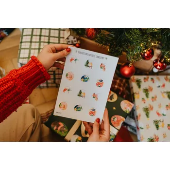 Samolepící dekorace ePiPí Arch samolepek - Vánoční zvířátka (jmenovky)