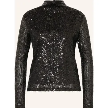 Dámské tričko Mrs & Hugs Dámské Tričko S Dlouhým Rukávem A Flitry, černá, 34