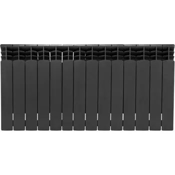 Radiátor Deskový HLINÍKOVÝ radiátor G500F 16-segmentový GRAPHITE universální BOČNÍ (SADA)