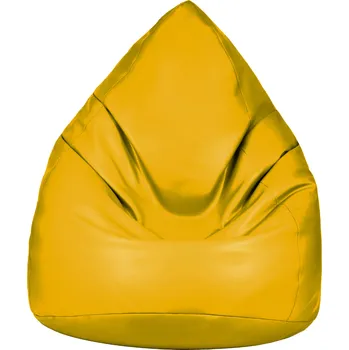 Sedací pytel JAKS Mini sedací vak žlutý eko kůže