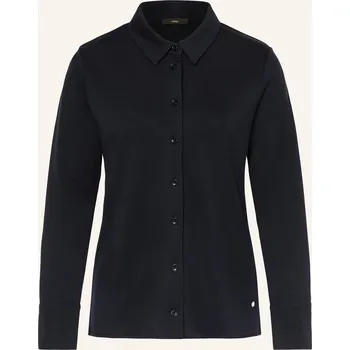Dámská halenka Windsor. Dámská Košilová Halenka Z Žerzeje, tmavě modrá, 34