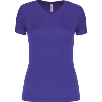 Dámské tričko Tričko sportovní dámské do véčka Barva: Fialová, Velikost: L