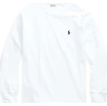 Chlapecká mikina Dětská bavlněná mikina Polo Ralph Lauren bílá barva, hladká, 323843804004 00X, vel. 163-174