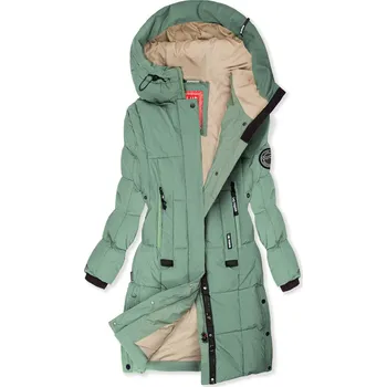 Prodloužená mátově zelená bunda na podzim/zimu SPORTY