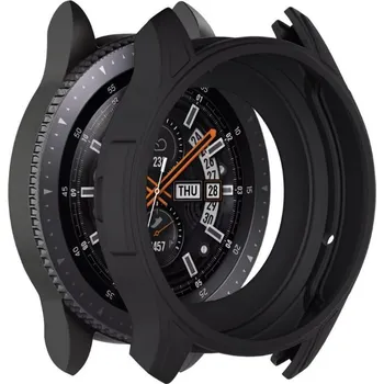 Příslušenství k chytrým hodinkám Silikonový rámeček pro Samsung Gear S3 a Galaxy Watch 46 mm - Černý