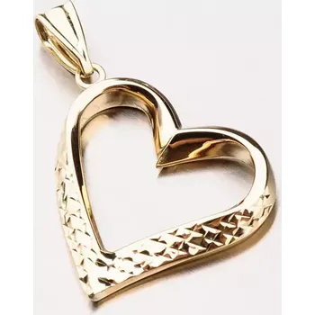 Přívěsek Dámský přívěsek žluté zlato 585 srdce 43-2795