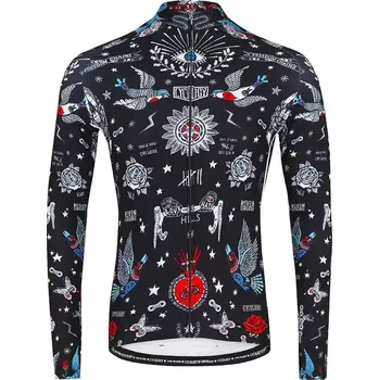 cyklistický dres Cyklodres CYCOLOGY Winter Tattoo, pánský, dlouhý rukáv (Motiv Tattoo, velikost M)