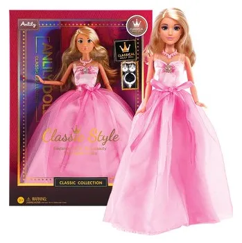 Panenka Módní panenka ve společenských šatech - dlouhé růžové