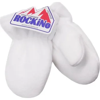 Rukavice ROCKINO Dětské rukavičky fleece s palečkem, bílé Velikost: vel.1