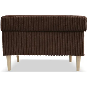 Taburet Taburet ZANE s úložným prostorem - tmavěhnědý - manšestr - LINCOLN 29