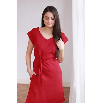 Dámské šaty Lotika České autorské šaty Lotika ze lnu oboustranné 849026