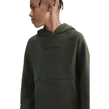 Chlapecká mikina Dětská mikina s kapucí Nike PSG 25/26 Air zelená