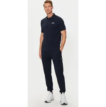 Pánská košile EA7 Emporio Armani Polokošile 8NPF14 PJVQZ 0562 Tmavomodrá Regular Fit XL
