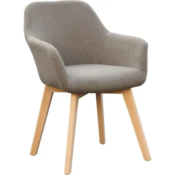 Jídelní židle Jídelní křeslo RIVERO - látka, hnědá / buk