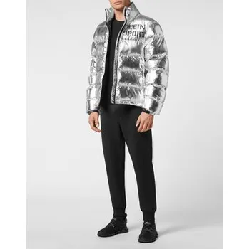 Pánská bunda Plein Sport Zimní bunda 13251 Stříbrná Regular Fit 5XL