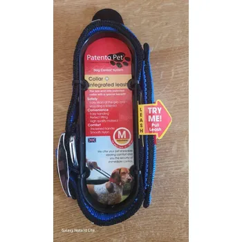 Obojek pro psa PatentoPet obojek M 41-50 cm modrý