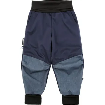LITTLE THINGS kalhoty rostoucí softshellové zesílená kolena modrá vel. 7-9 let