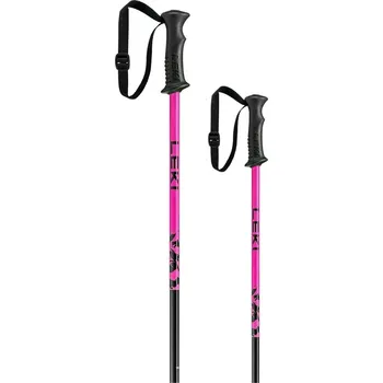 Sjezdová hůlka Leki Rider - black/rhodamine red/white 105