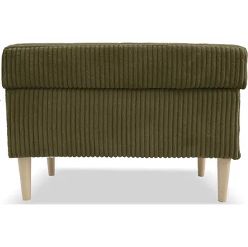 Taburet Taburet ZANE s úložným prostorem - olivový - manšestr - LINCOLN 37