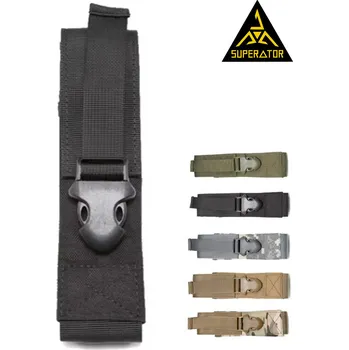 Pouzdro na nůž SUPERATOR Pouzdro na nůž / svítilnu 1000D – MOLLE i na opasek, univerzální EDC držák Barva: Černá | skladem v ČR | rychlé odeslání | nastavitelná klopa | univerzální |
