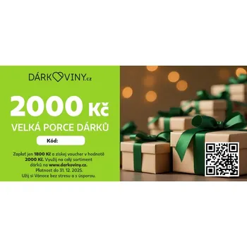 Dárkový potravinový koš Voucher 2000Kč Velká porce dárků