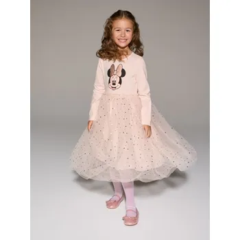 Dětská móda Sinsay - Šaty s tylem Minnie Mouse - pastelová růžová - 982DV-03X - 982DV-03X-128